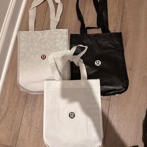 Bundle lululemon athletica shopper Tote Bag Set reusable shopping bag